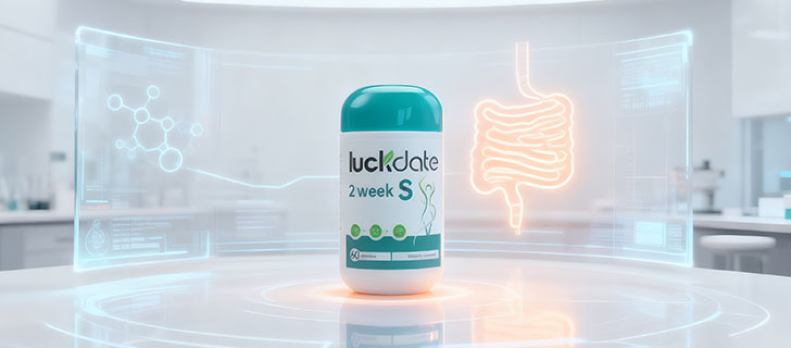 Luckdate 2WeekS - Natural Detox Formula Luckdate 2WeekS Gentle Detox & Body Balance Supplement Bottle