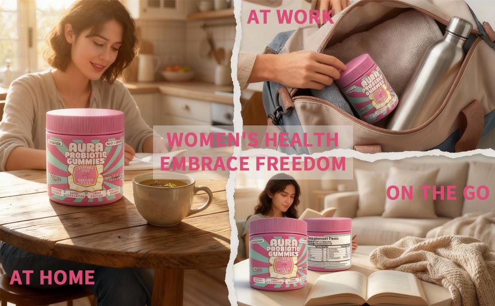 Use Aura Gummies at Home, Work, or On The Go