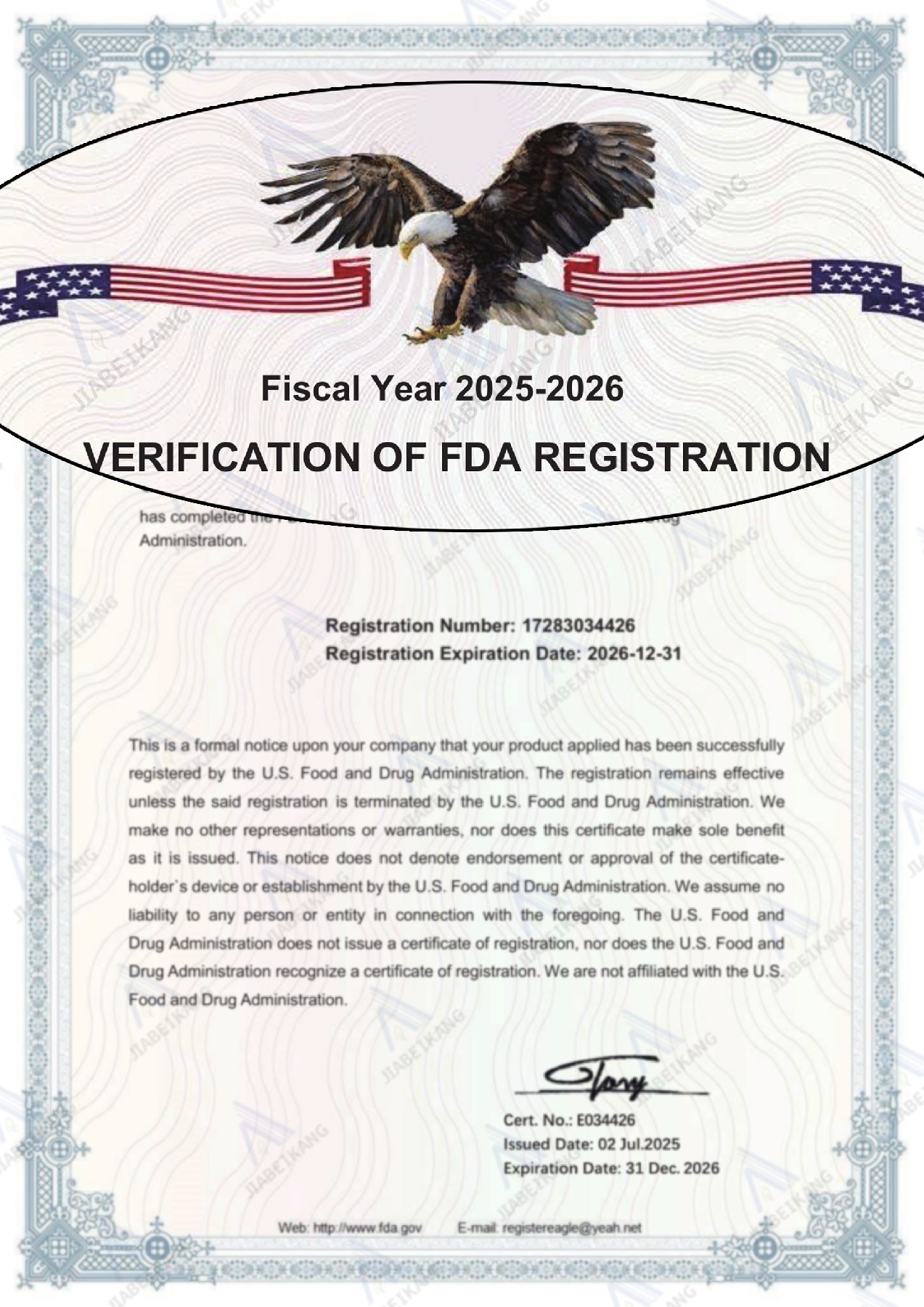 FDA Registered